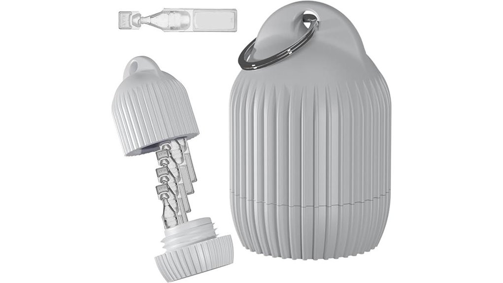 Leakproof Travel Eye Drop Cases Easy to Access 3 preservative free keychain six container case