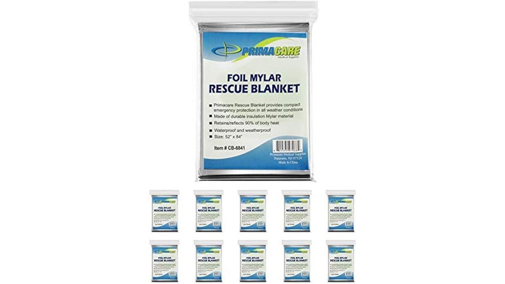 Travel Blankets That Pack Small: Warmth Without Bulk 3 primacare 10 pack reflective blankets
