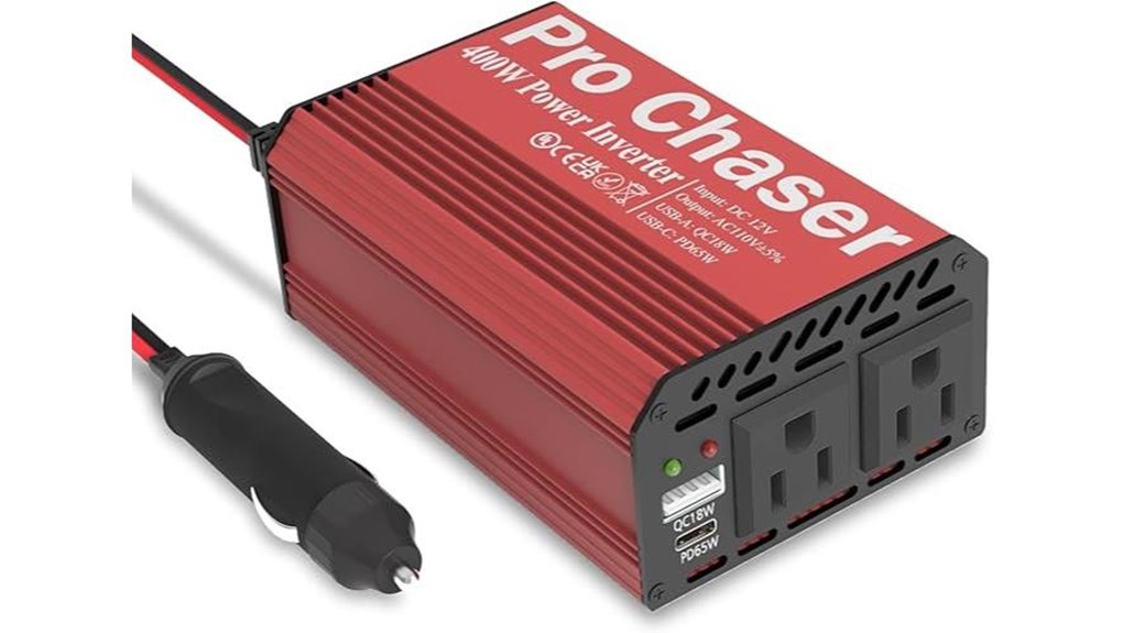Top Car Power Inverters (DC to AC) for Ultimate Road Trips 7 pro chaser 400w usb c