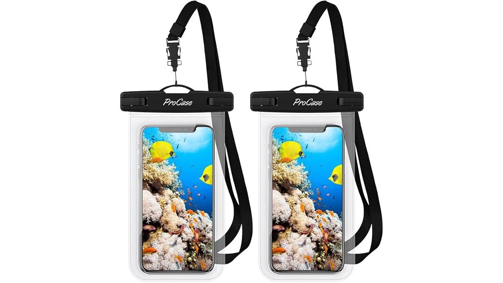 Best Waterproof Phone Pouches for Boat Tours With Clear Photo Window 12 procase clear waterproof pouches
