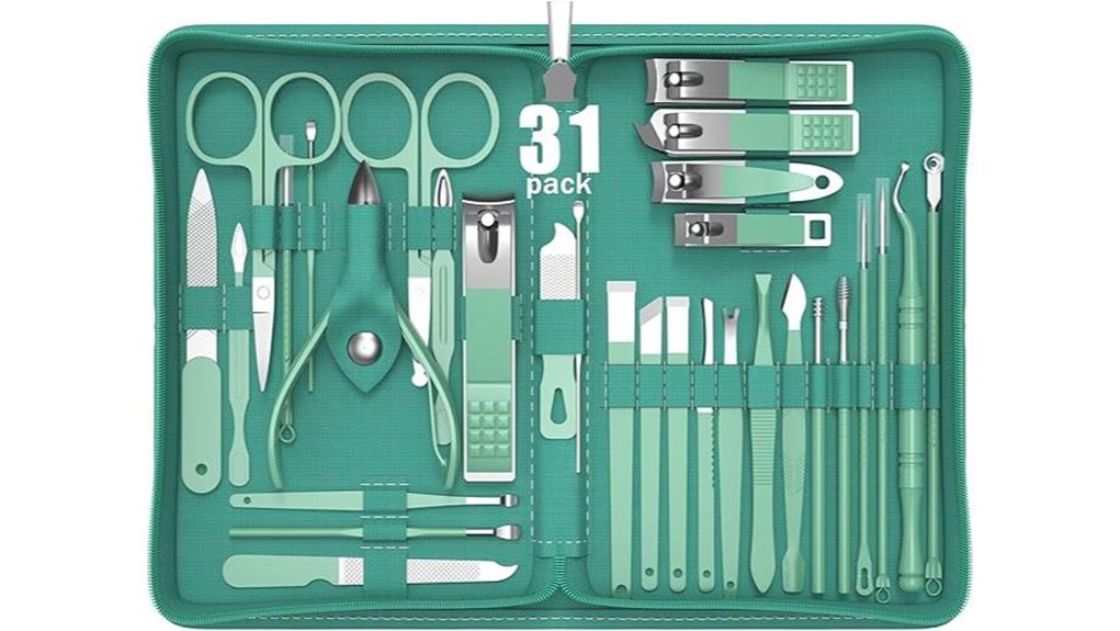 Travel Nail Kits With TSA‑Friendly Capped Tools That Fly Easy 8 professional 31 piece nail case