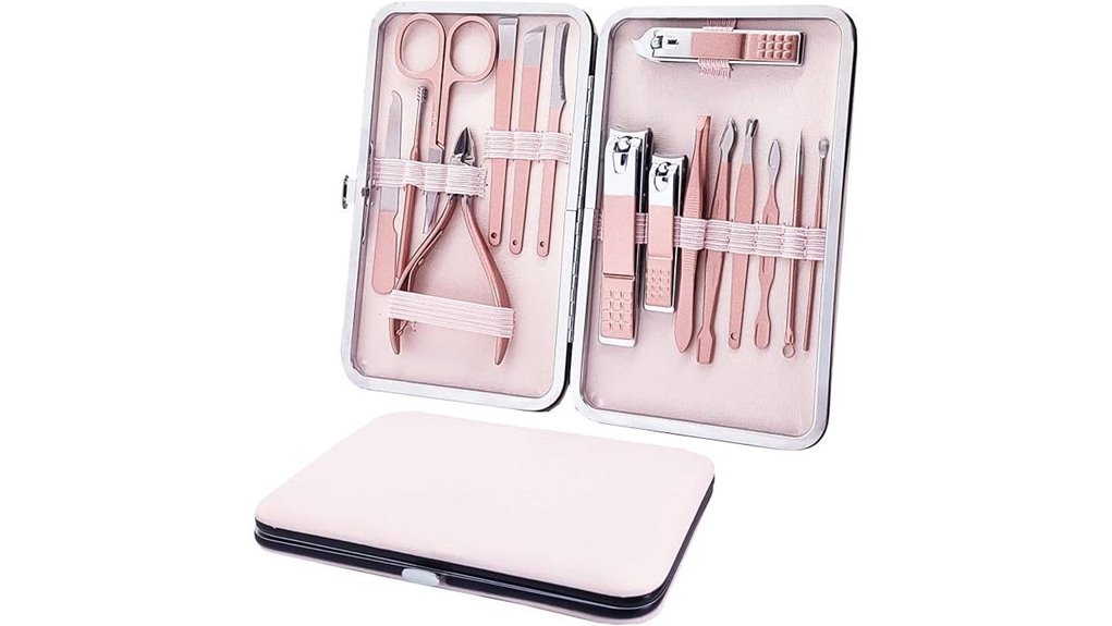Travel Nail Kits With TSA‑Friendly Capped Tools That Fly Easy 14 professional pink clipper kit