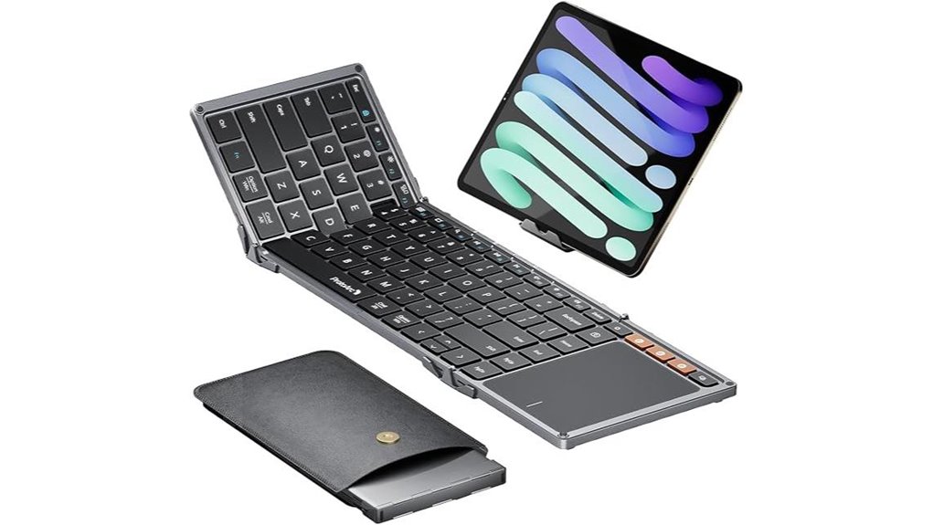 The Travel Keyboard + Trackpad Combo (Compact) That Sticks 6 protoarc foldable bluetooth keyboard