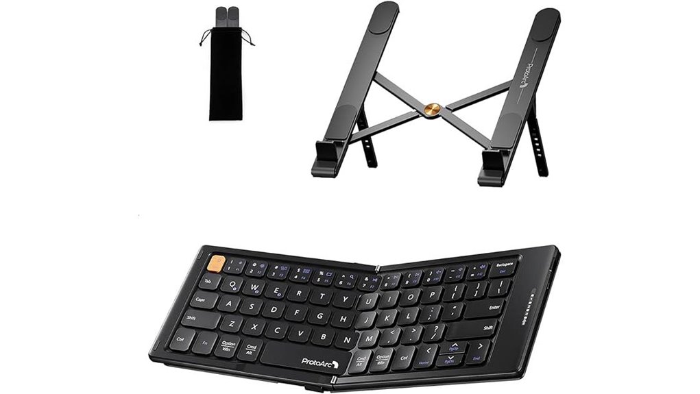 Laptop Stand + Keyboard Kits for Travel (Compact Ergonomics) 6 protoarc xk04 keyboard stand
