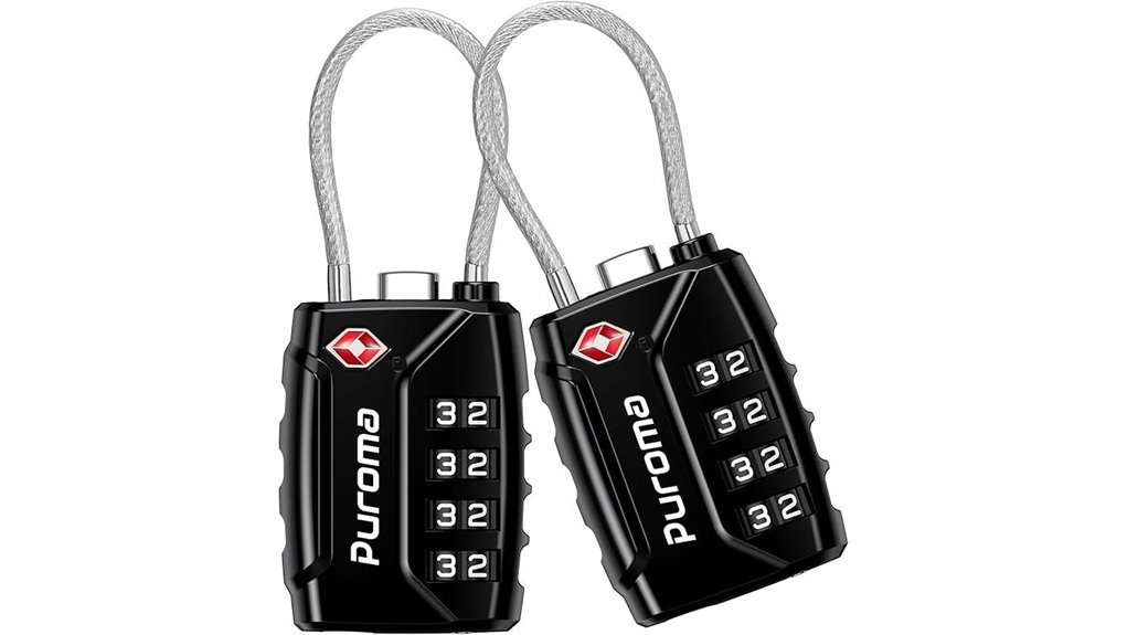 TSA Locks That Keep Your Luggage Safe 5 puroma 2 pack tsa 4 digit
