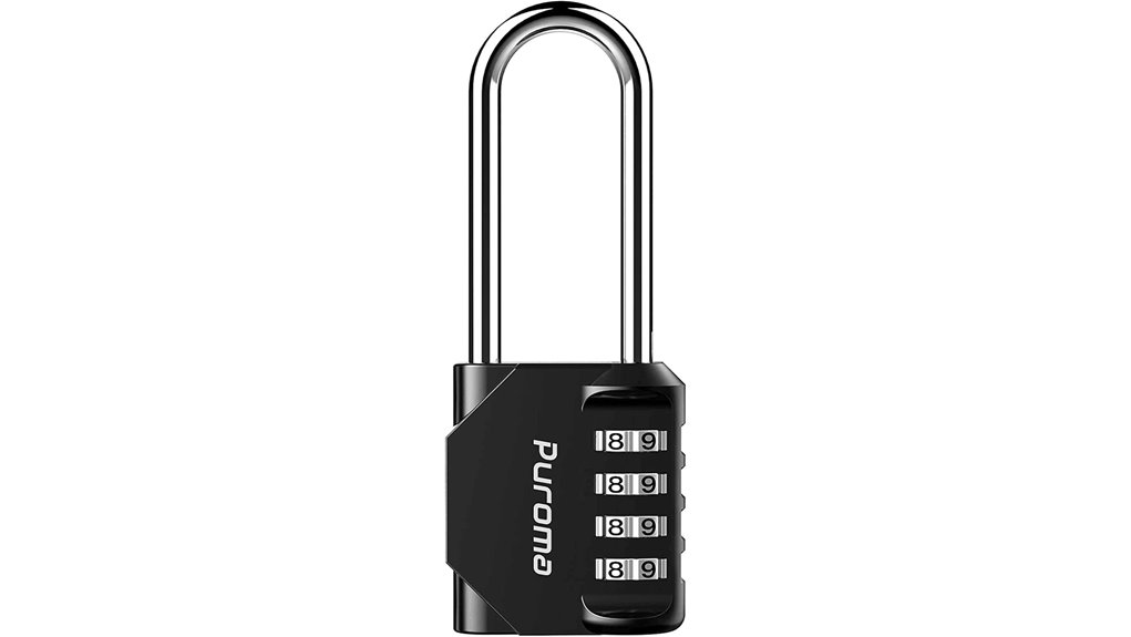 Travel‑Safe Locks (Long Shackle) Hostel Lockers Keep Bag Safe 3 puroma waterproof 4 digit padlock