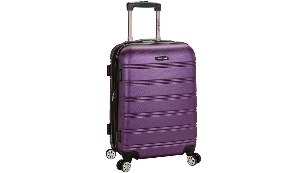 purple 20 spinner luggage