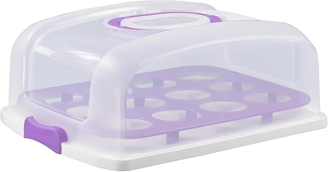 purple 2 in 1 cake carrier