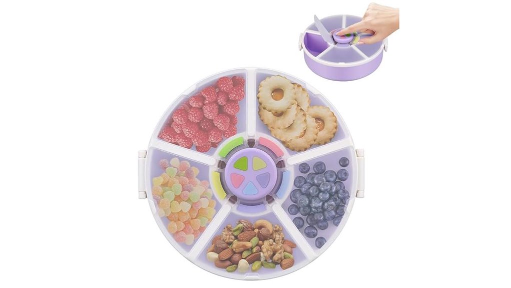purple bpa free 5 compartment rotator
