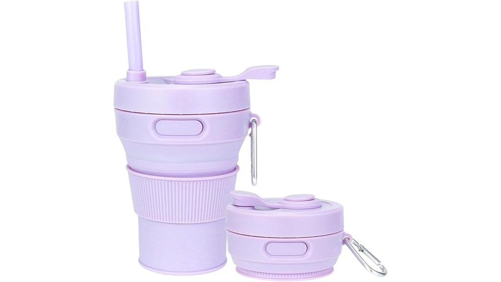 Top Collapsible Coffee Cups That Make Travel Smoother 8 purple collapsible 15oz mug