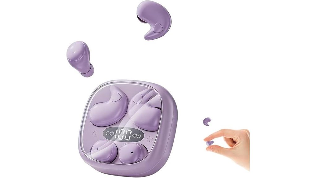 Sleep Earphones for Travel (Flat, Side‑Sleeper Friendly) Quiet 5 purple flat wireless earbuds