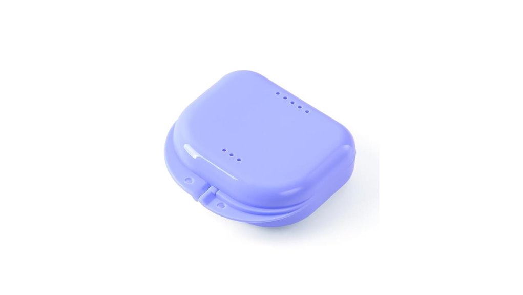Vented, Crush‑Resistant Mouthguard Cases for Traveling 1 purple jmu ventilated retainer