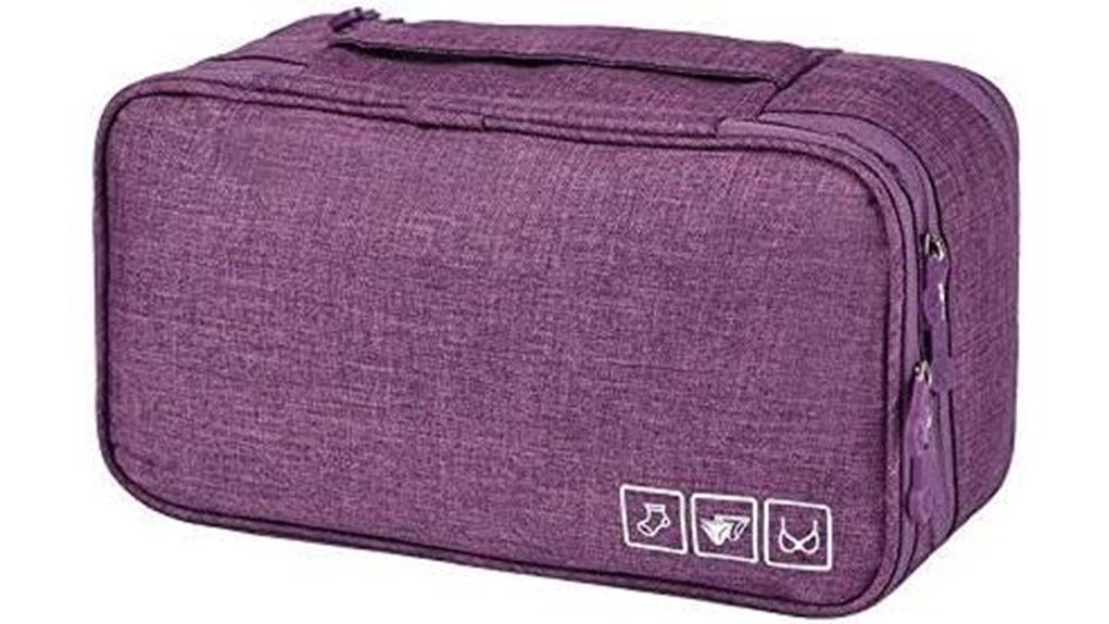 Best Bra and Underwear Organizers for Travel: Flat, Structured 9 purple travel bra organizer