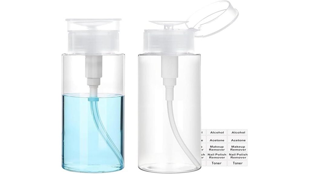 Top Clear Refillable Pump Bottles for Travel You Must Try 4 push down clear 100ml two pack