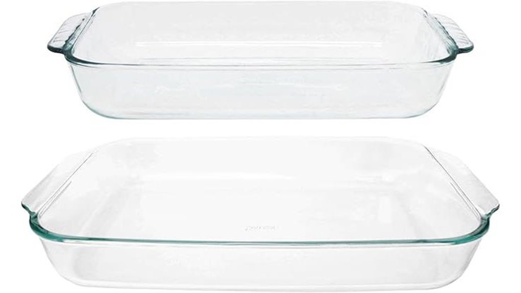 pyrex clear oblong set