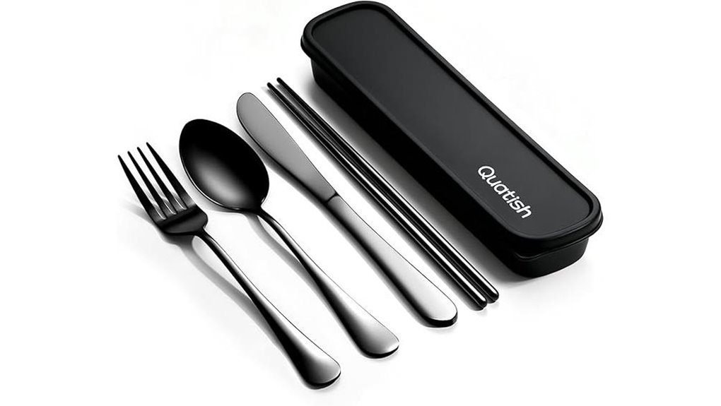 Travel Cutlery Sets That Pass Airport Security—Blade‑Free 4 quatish 5 piece travel cutlery