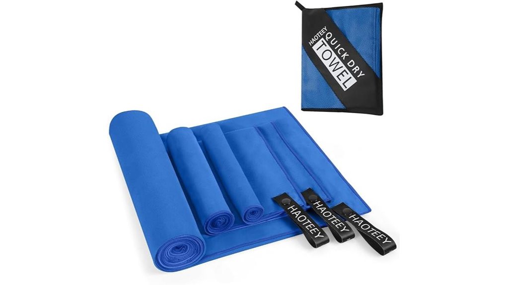 Quick-Dry Travel Towels (Small + Large): Traveler's Favorite 15 quick dry 3 pack microfiber travel