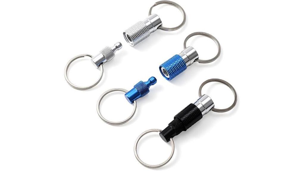 quick release split ring keychain