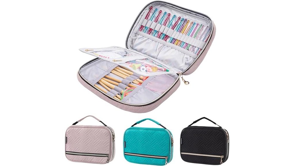 Ultimate Crochet Hook Cases That Travelers Love 11 quilted crochet hook case