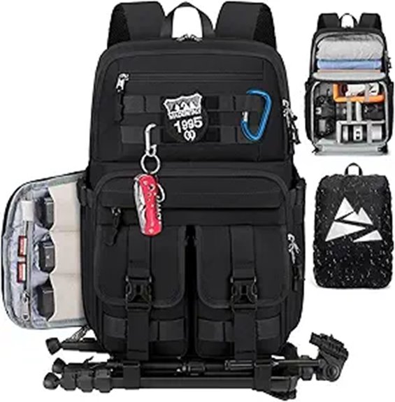 Carry‑On Backpacks for Photographers with Fast Side Access 3 rainmore 15 6 waterproof camera