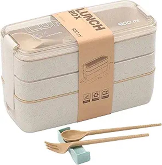 rarapop beige stackable bento