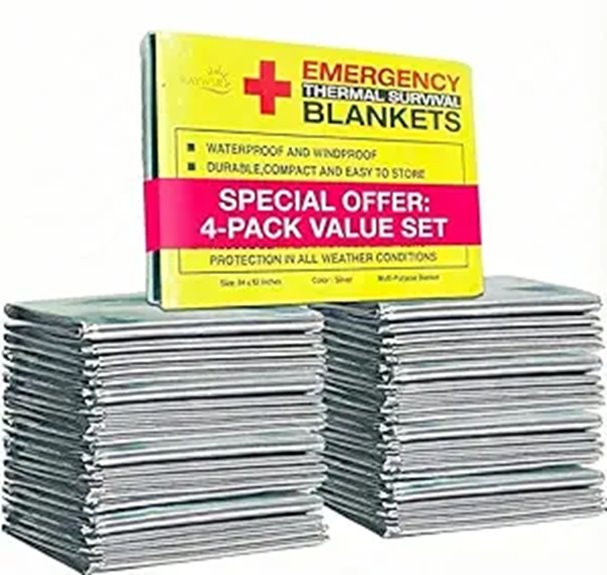 Top Emergency Mylar Thermal Blankets You Need on Hand 10 rawyer 4 pack mylar blankets