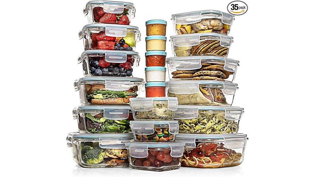 Glass Food Storage Containers Set for a Clever Kitchen 9 razab bpa free 35 piece glass