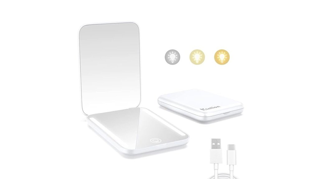 rechargeable 1x 3x 3 color mirror