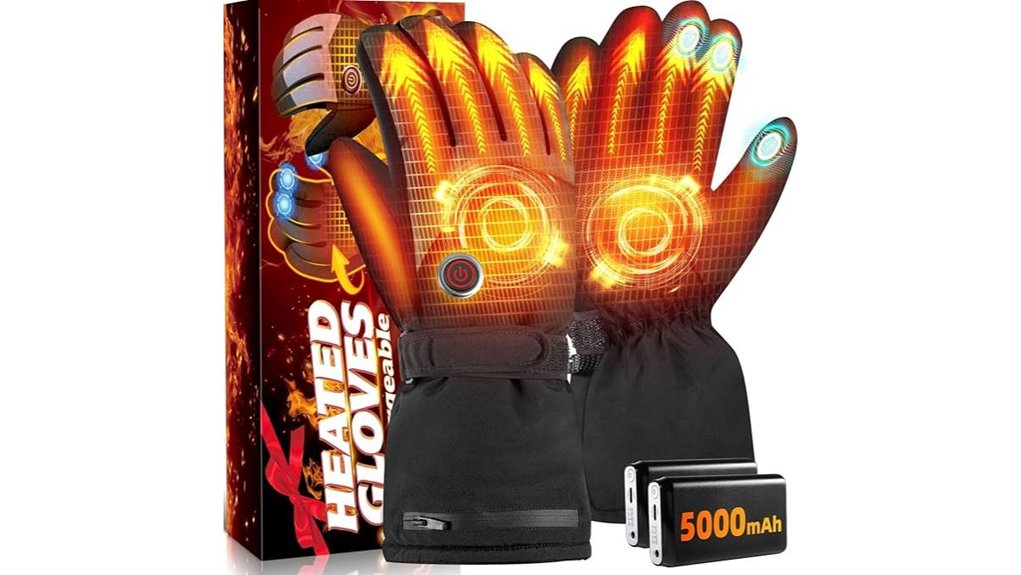 Heated Gloves Warm Your Hands When Traveling In Winter 15 rechargeable 3 level touchscreen gloves