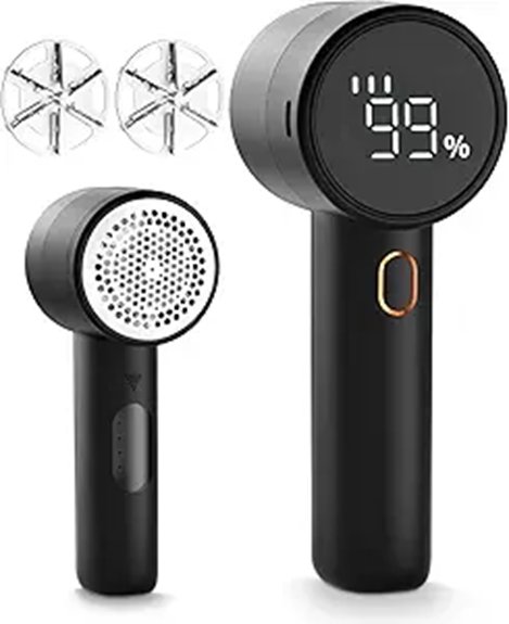 Best Fabric Shavers That Eliminate Pilling From Fabrics 11 rechargeable 3 speed led shaver