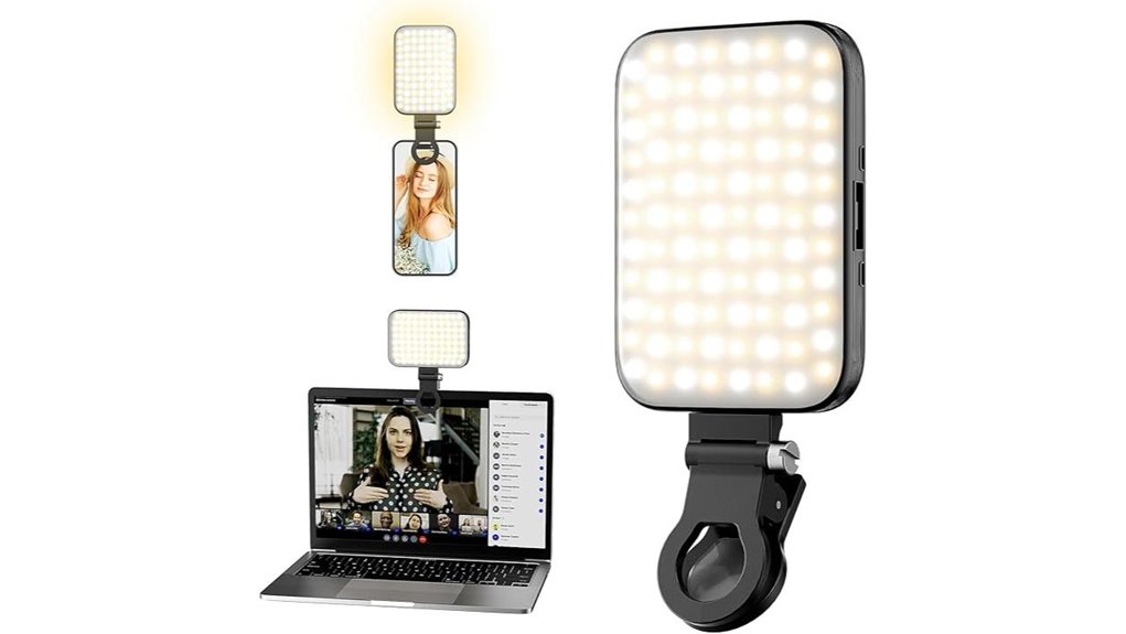 Clip‑On Phone Lights That Warm and Flatter on the Go 4 rechargeable digital display 10 level clip