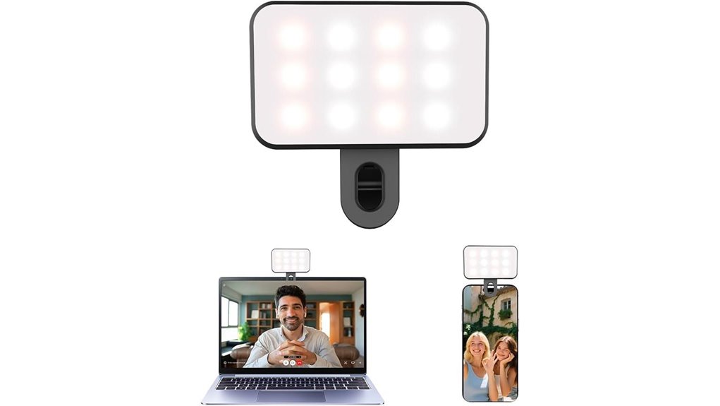 Best Portable Light Panels for Travel Video Calls (Clip-On) 13 rechargeable mini clip light