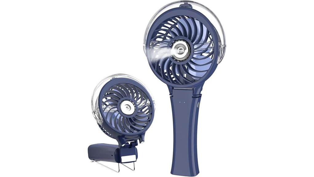 Handheld Misting Fans Theme Parks’ Coolest Crowd‑Pleasers 2 rechargeable misting royal blue