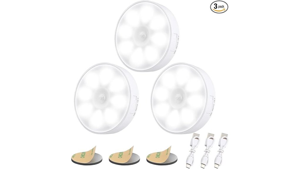 Bedside Motion Sensor Light (Rechargeable) That Keeps You Safe 6 rechargeable motion led pack