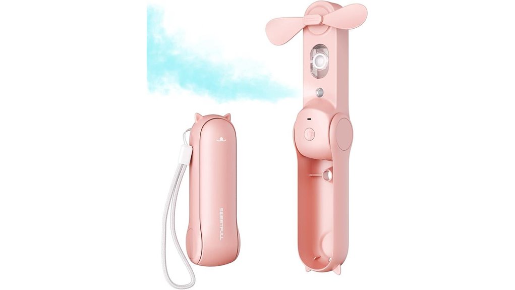 Handheld Misting Fans Theme Parks’ Coolest Crowd‑Pleasers 7 rechargeable pink mist fan