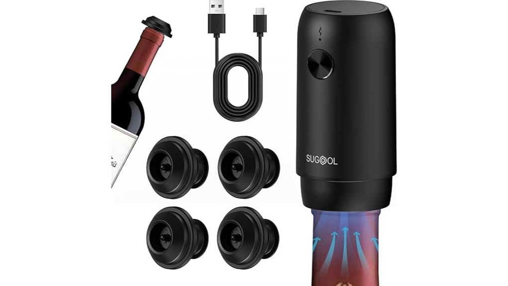 Best Vacuum Wine Stopper Set You Can Trust 12 rechargeable wine vacuum pump