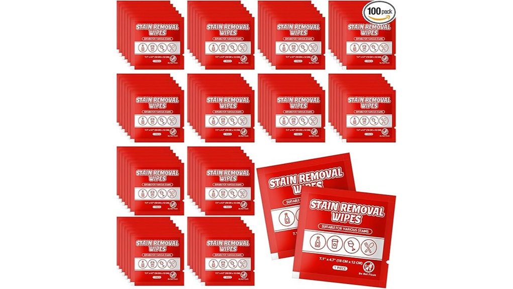 Quick-Travel Stain Remover Wipes That Zap Stains On the Go 11 red 100 pack portable wipes