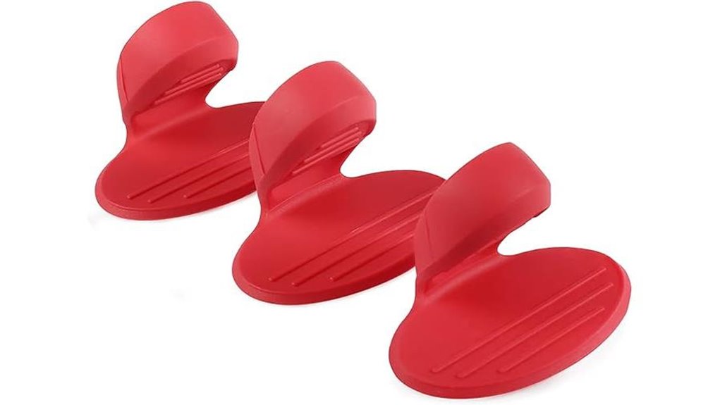 red heat resistant silicone mitts