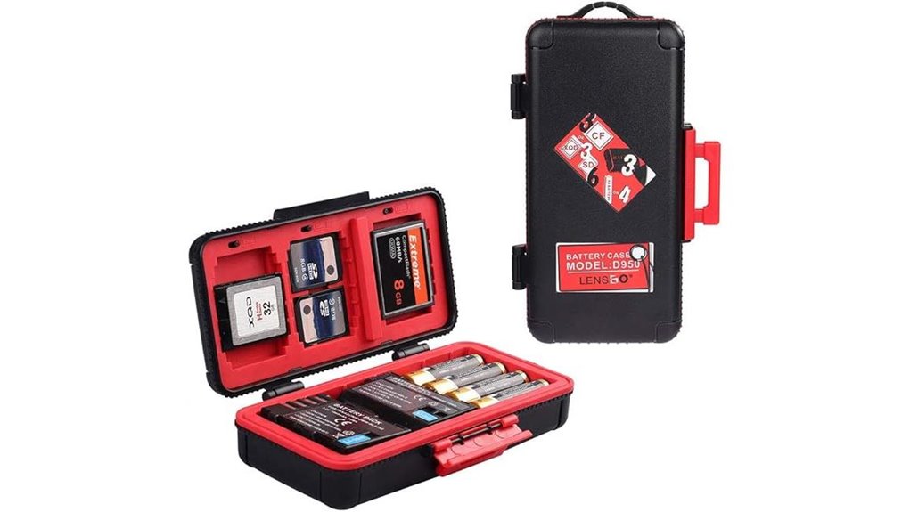 red lensgo battery cardcase