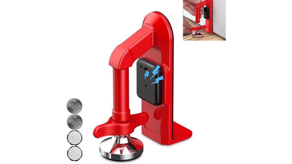Compact Door Stop Alarms for Travelers Who Need Peace of Mind 15 red portable 80db stopper