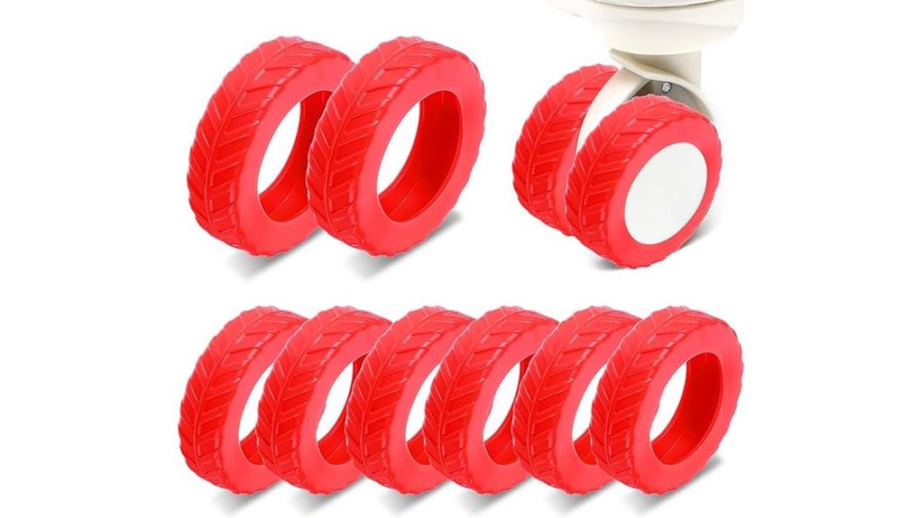 red silicone luggage 8 packs