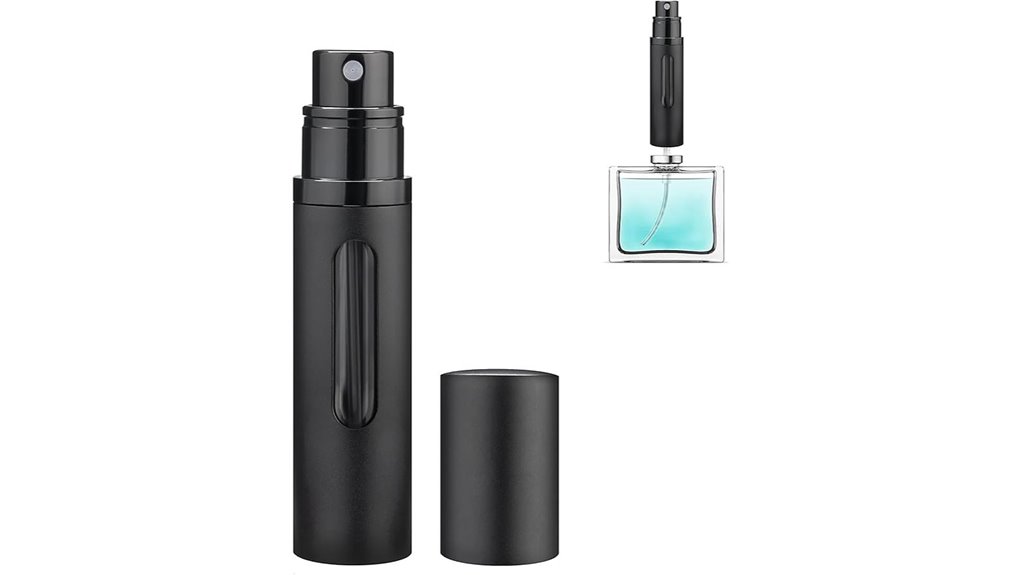 Leak‑Proof Travel Atomizers for Fresh Fragrance On‑The‑Go 10 refillable 5ml black perfume