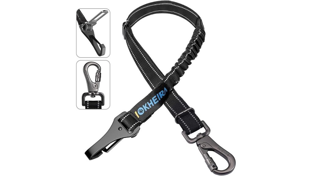 Top Pet Carrier Seatbelt Straps That Keep Pet Safe on Trip 6 reflective 3 in 1 dog seatbelt