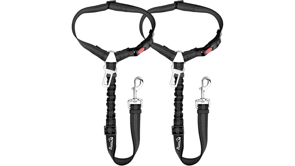 Top Pet Seat Belt Tether (Adjustable) for Safe Travels 7 reflective dog seat belts