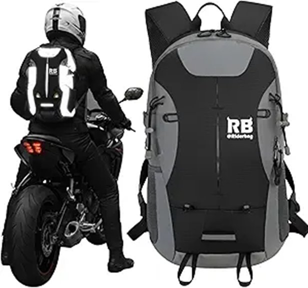 Best Backpacks With External Helmet Carry for Bike Travel 12 reflective edc motorcycle backpack