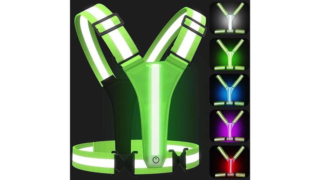 reflective rechargeable 5 color vest