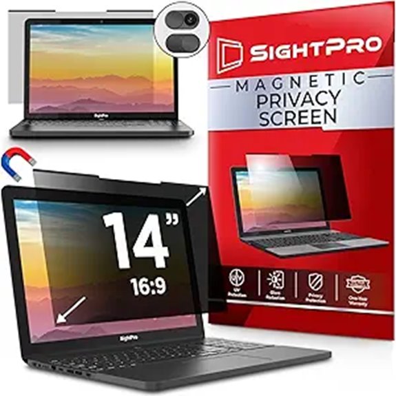 Top Laptop Privacy Filters for Café Workers That Stick Easy 2 removable magnetic 14 inch privacy