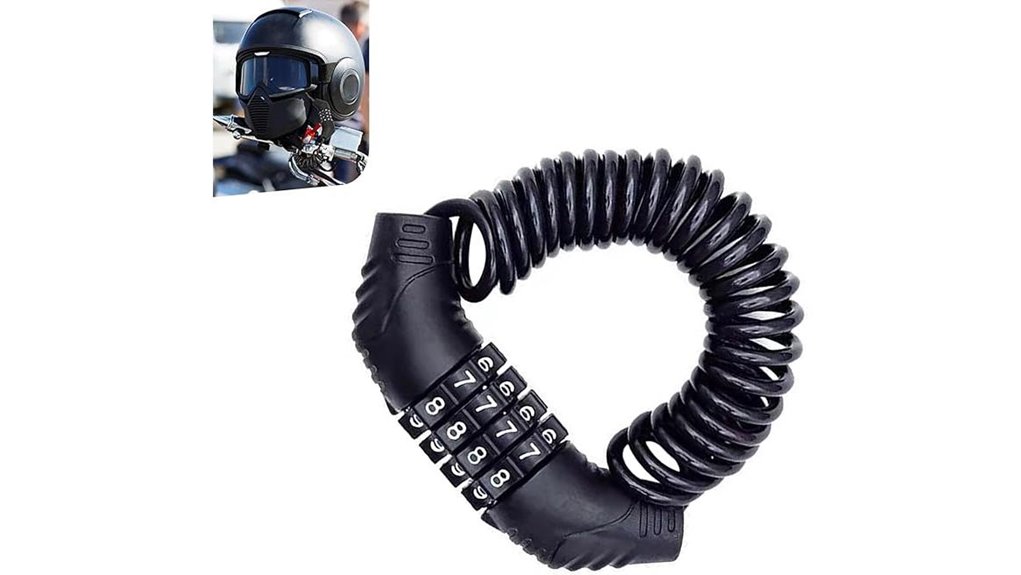 retractable anti theft cable lock