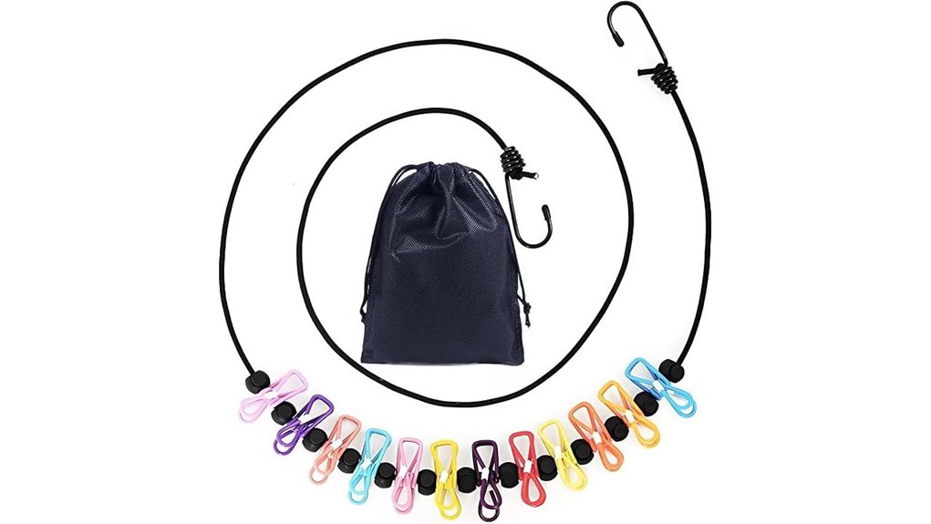 Travel Clotheslines for Hotel Rooms—No Tools Needed 13 retractable portable 12 clip line
