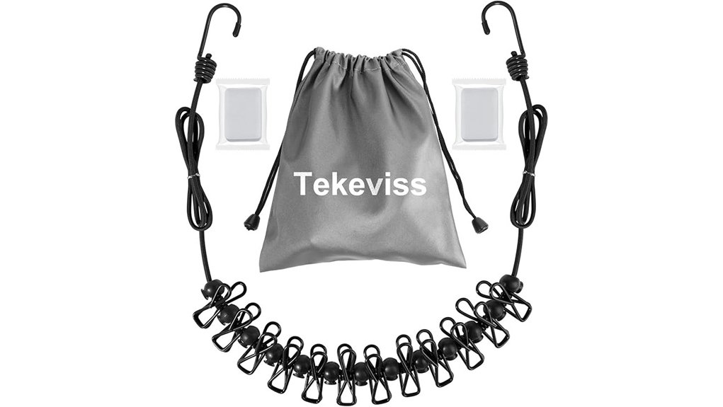 Compact Clotheslines With Clips (Hang Anywhere) for Laundry 7 retractable travel clothesline kit